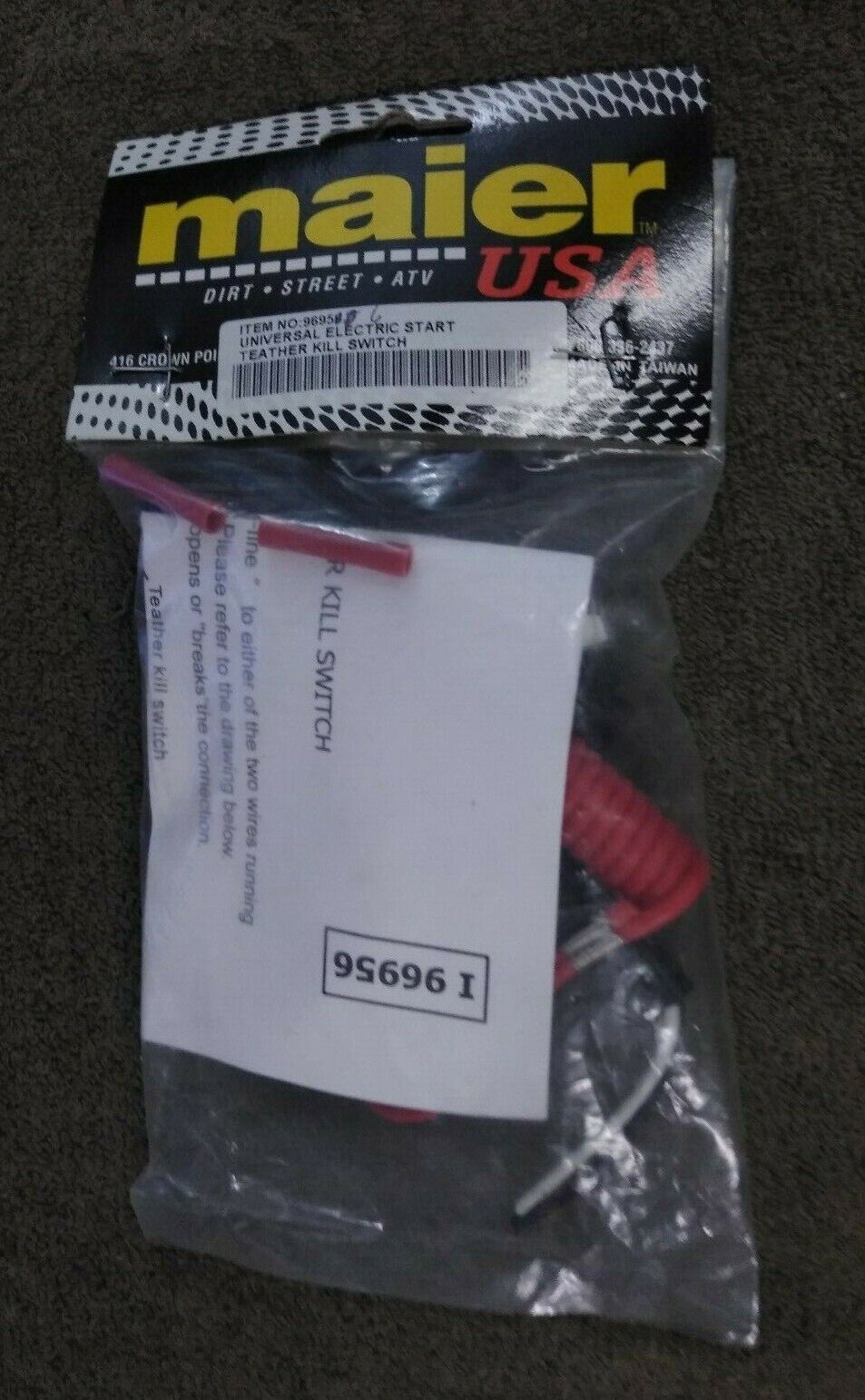 NEW MAIER UNIVERSAL TETHER KILL SWITCH FOR ELECTRIC-START MODELS / 96946