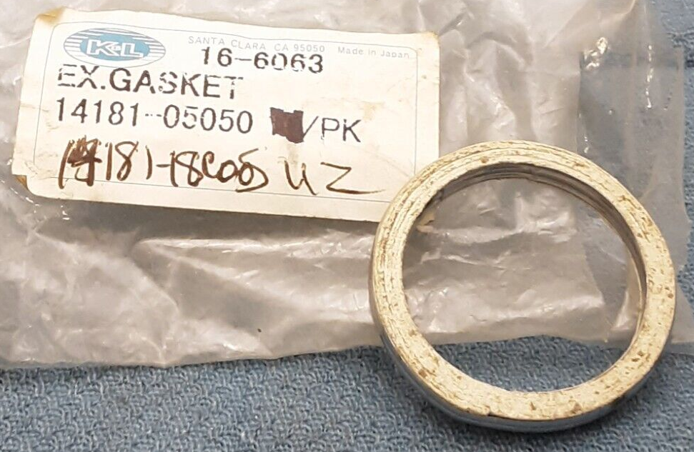 NEW K&L 16-6063 QTY3 GASKET, EXHAUST PIPE SUZUKI TC200 GS650 Bandit GSF600 68-21