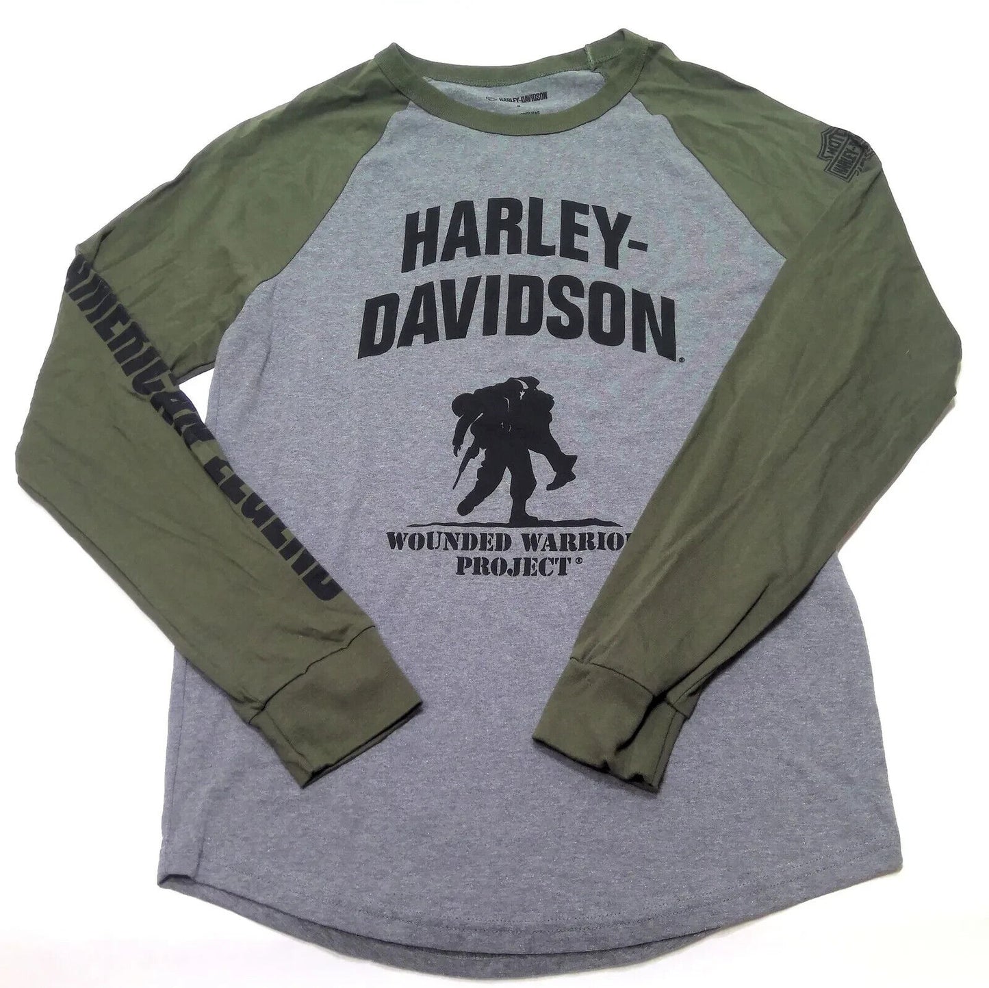 NEW GENUINE HARLEY DAVIDSON 96043-23VM MEN'S SMALL TEE KNIT WWP GREY HEATHER