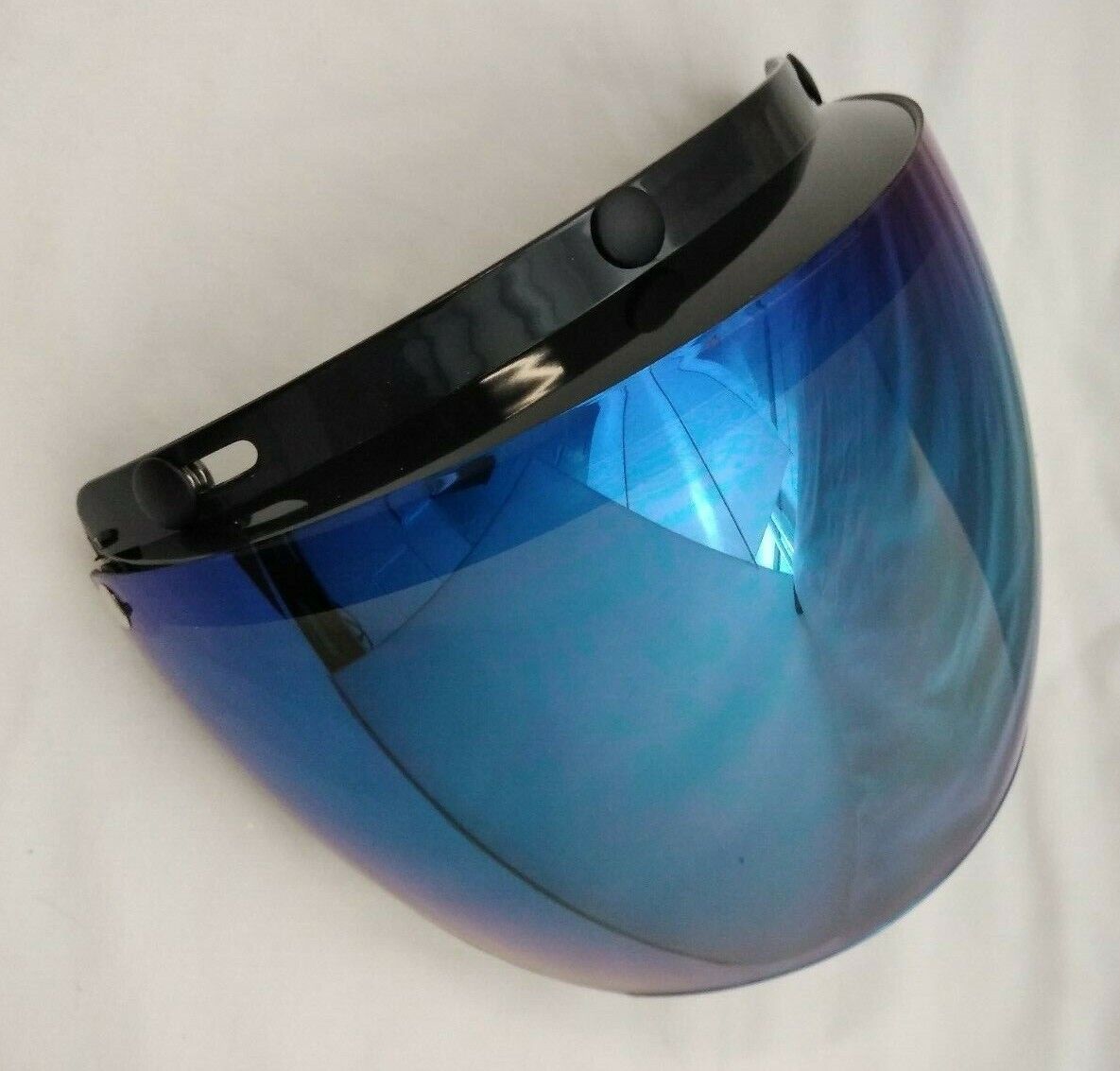 New ECHO 3 Snap Half Helmet Face Shield Visor / Blue Mirror / 02-212
