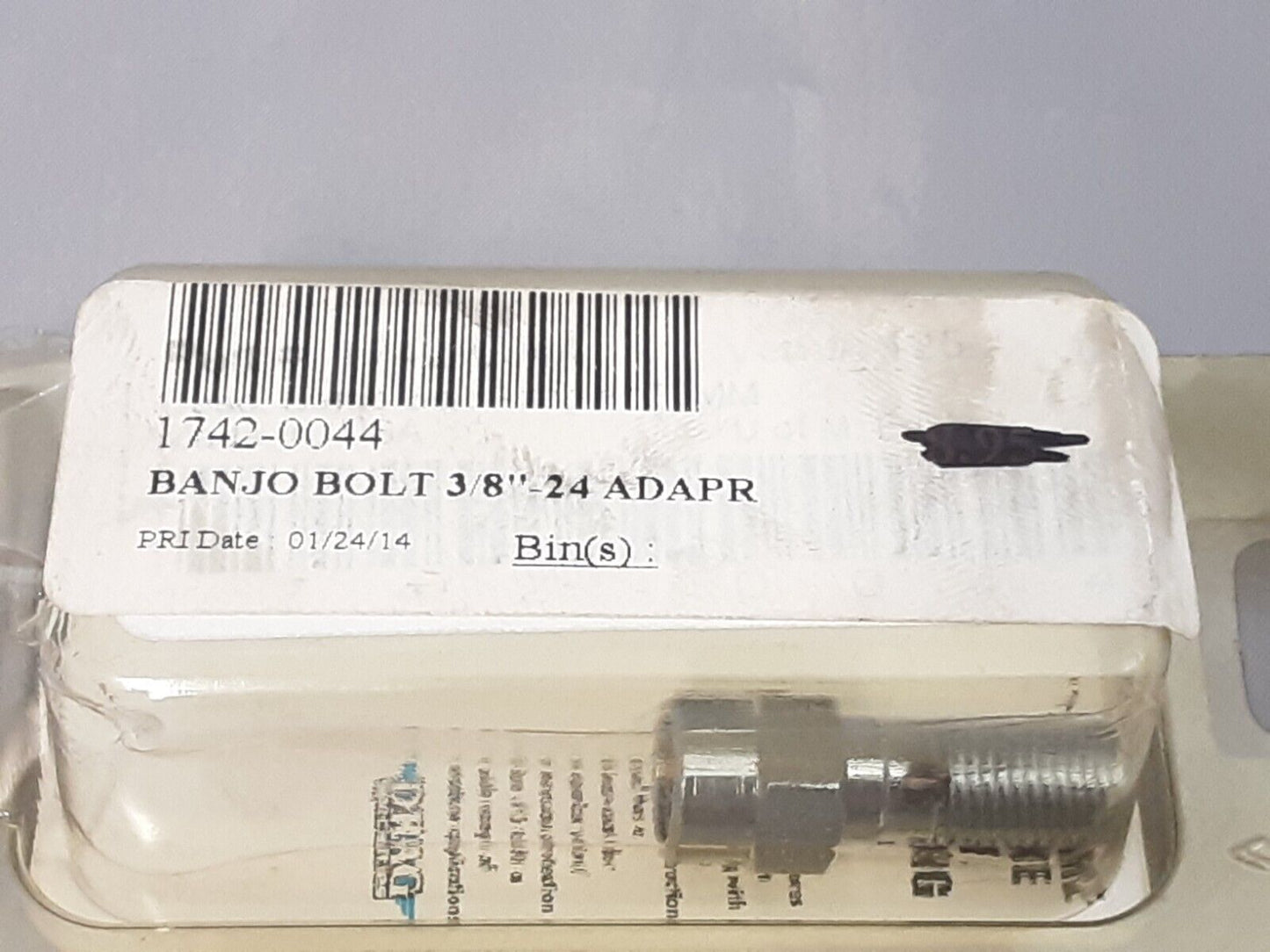 NEW DRAG SPECIALTIES 1742-0044 BANJO BOLT 3/8"-24 ADAPTER