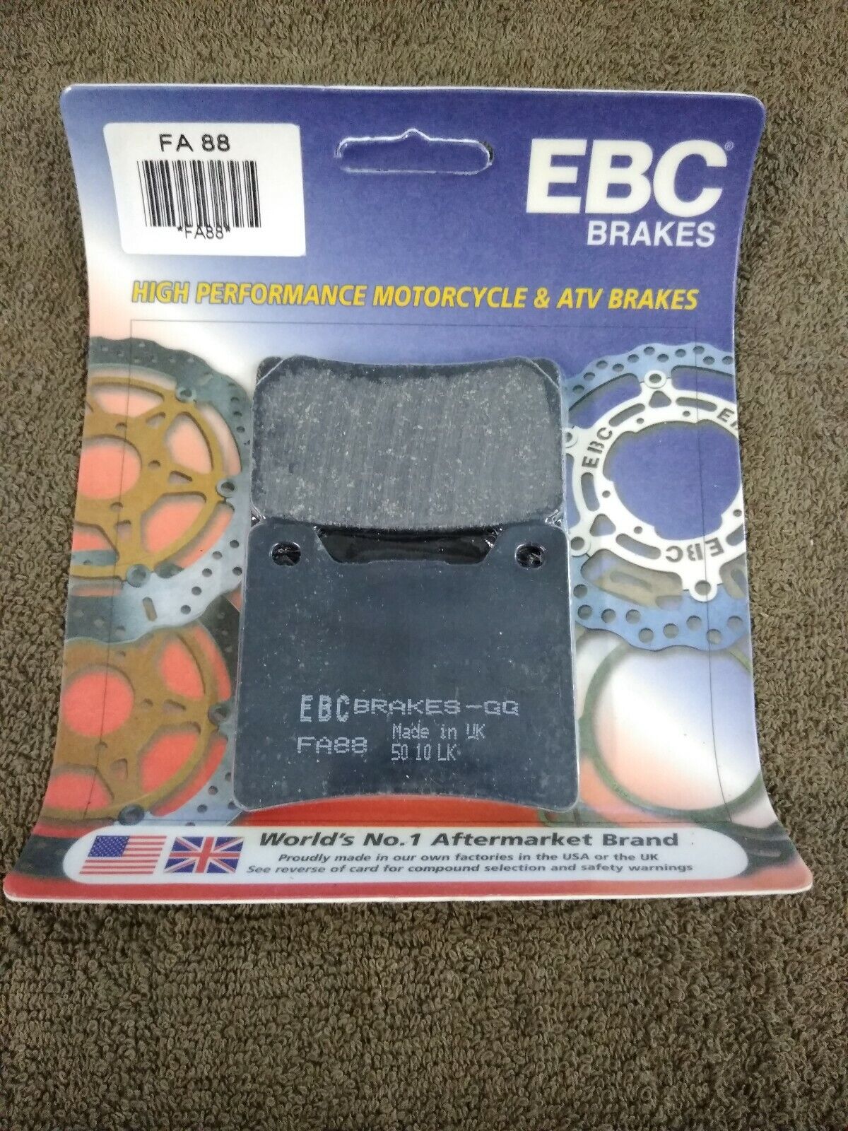 NEW EBC Brakes for Motorcycle / ATV / High Performance / Organic / FA88