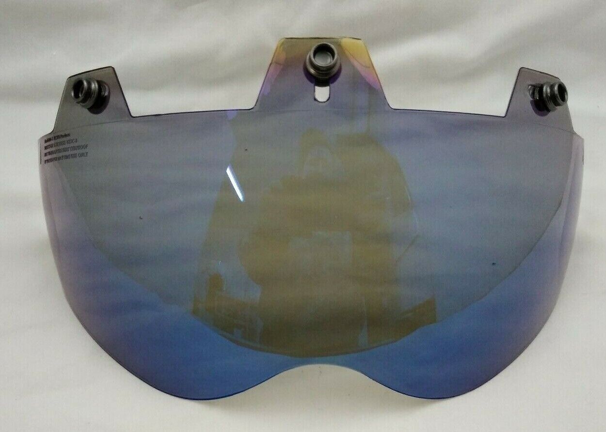New ECHO Universal 3 Snap Shorty Shield / Visor / Blue Mirror / 02-312