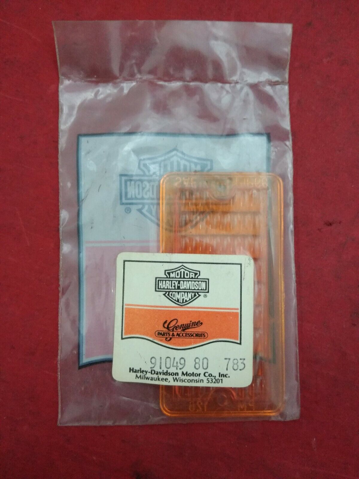 New Harley Davidson AMBER LENS / 91049-80