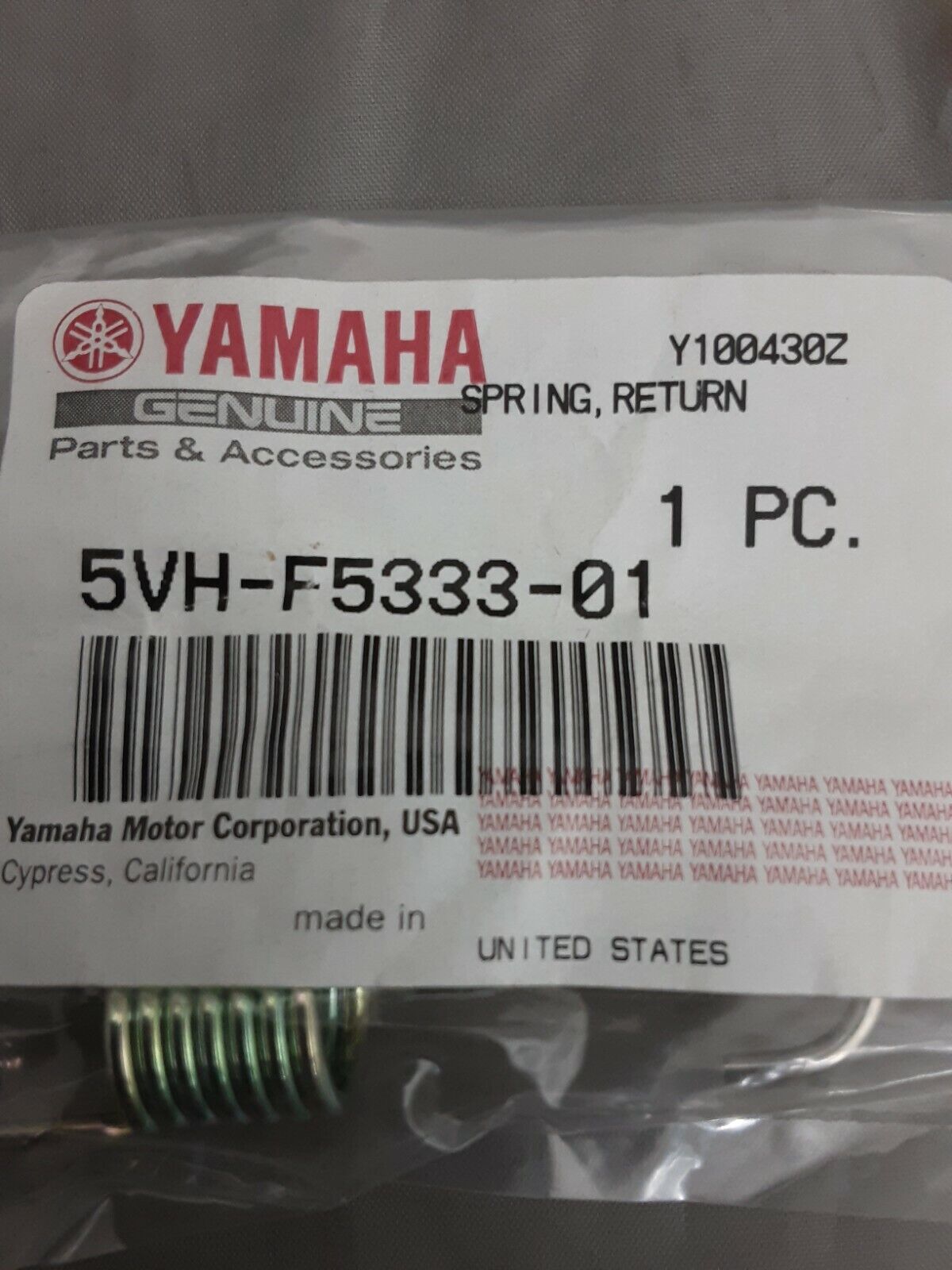 NEW GENUINE YAMAHA 5VH-F5333-01 SPRING, RETURN Kodiak YFM400 Bruin YFM350
