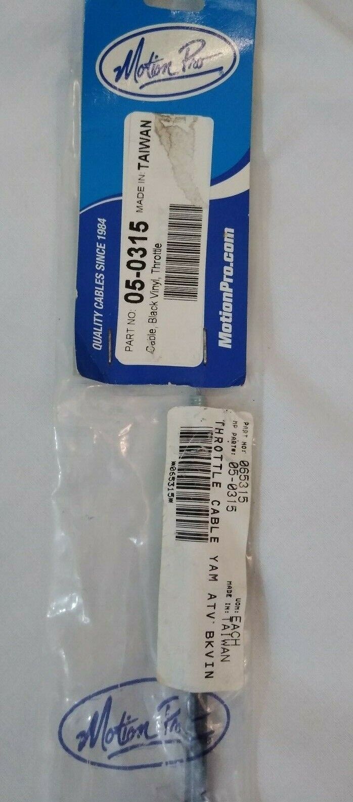 NEW Motion Pro 05-0315 Black Vinyl Throttle Cable / Yamaha Fitments