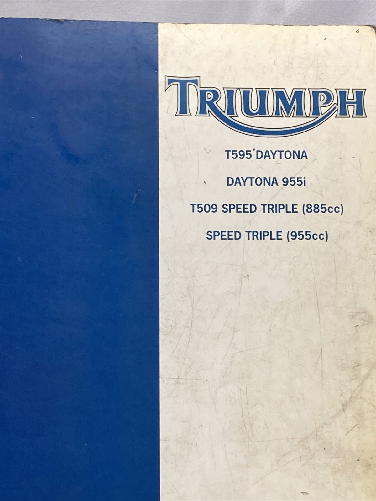 NEW VICTORY 3850570 TRIUMPH DAYTONA/SPEED TRIPLE SERVICE MANUAL ISSUE 4, 8.99