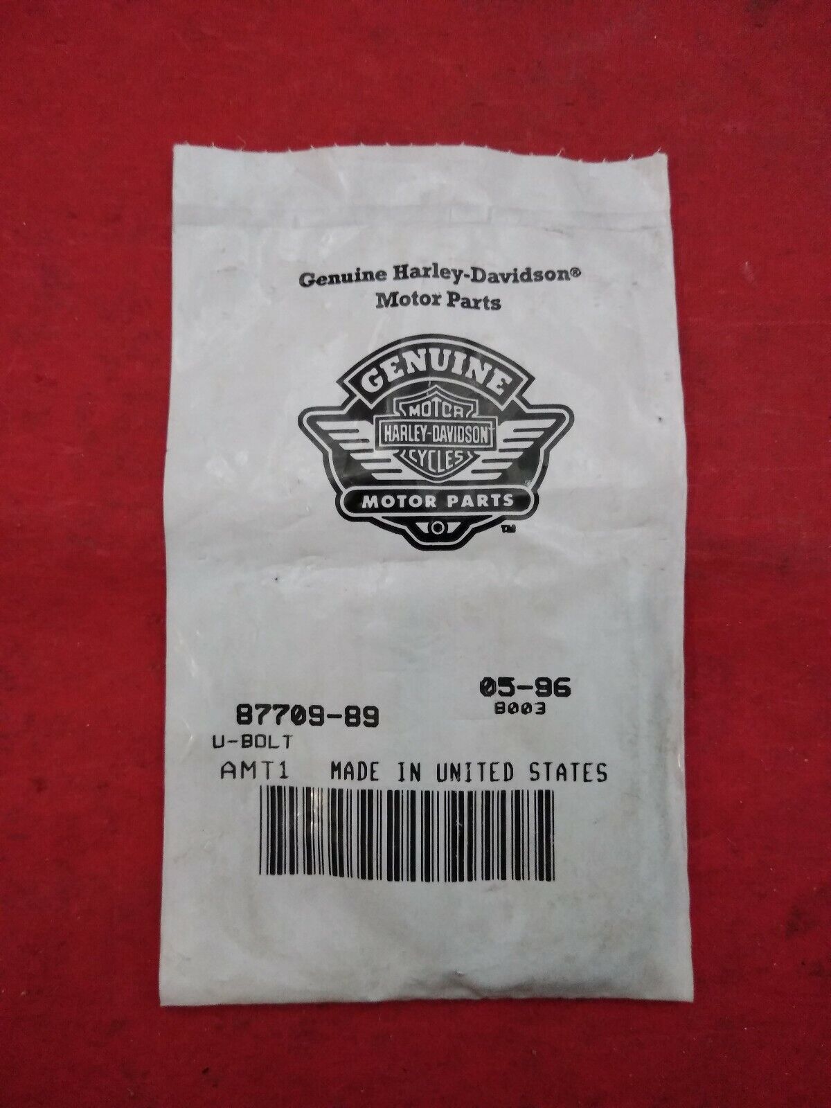 New Harley Davidson U-Bolt / Black / 87709-89