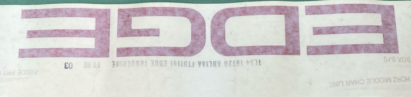 NEW GENUINE FORD 1L5Z-16720-KAB "EDGE" NAMEPLATE DECAL TANGERINE