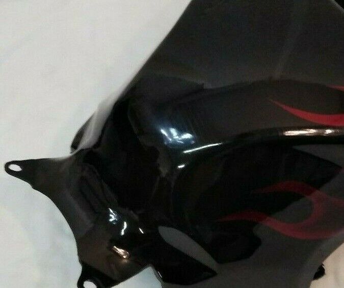 NEW HONDA Gas Tank Cover CBR 1000 RR BLACK & CHERRY RED FLAME '08-'11 Fireblade