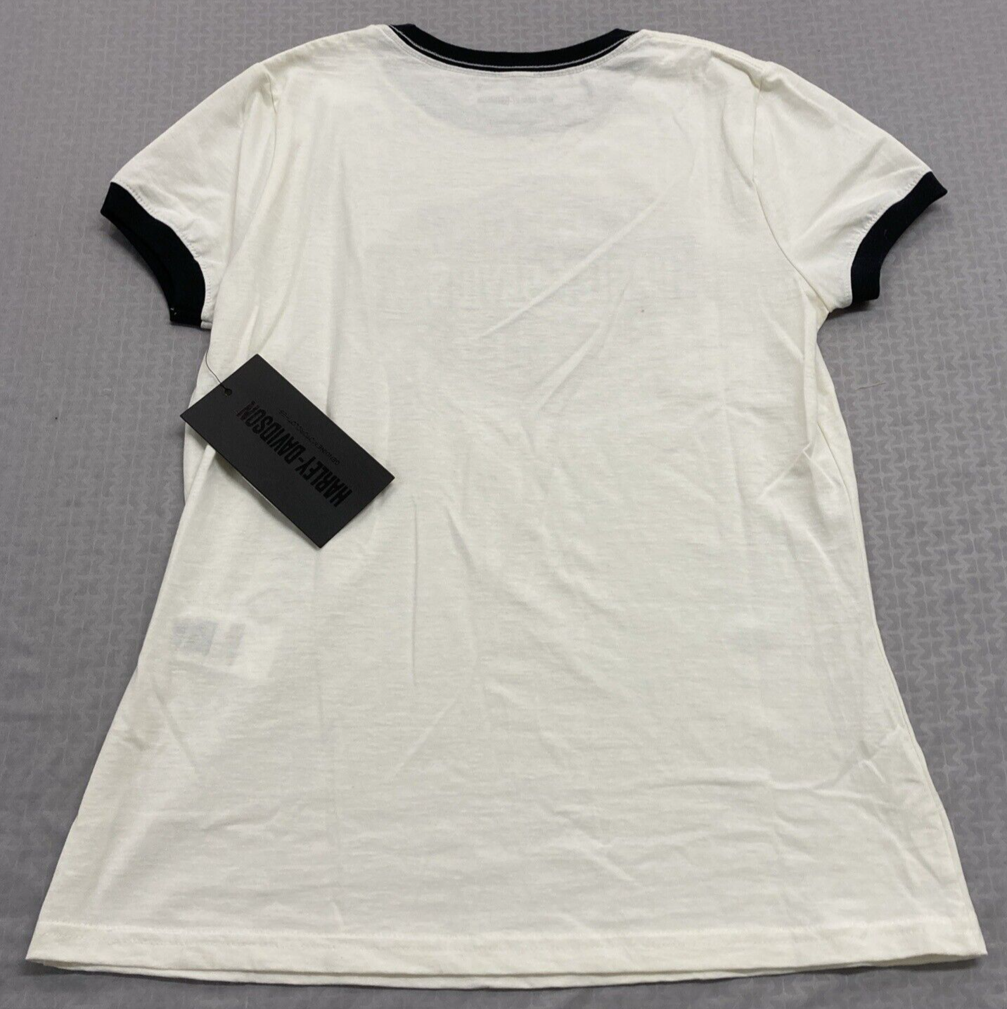 NEW GENUINE HARLEY DAVIDSON 96229-23VW WOMEN'S SMALL TEE KNIT OFF WHITE B&S