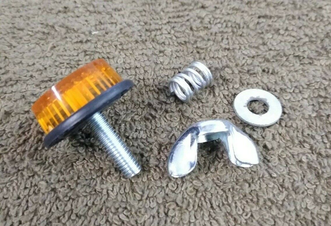 NEW Chris Products Tag Reflector Bolts / Amber / QTY: 4