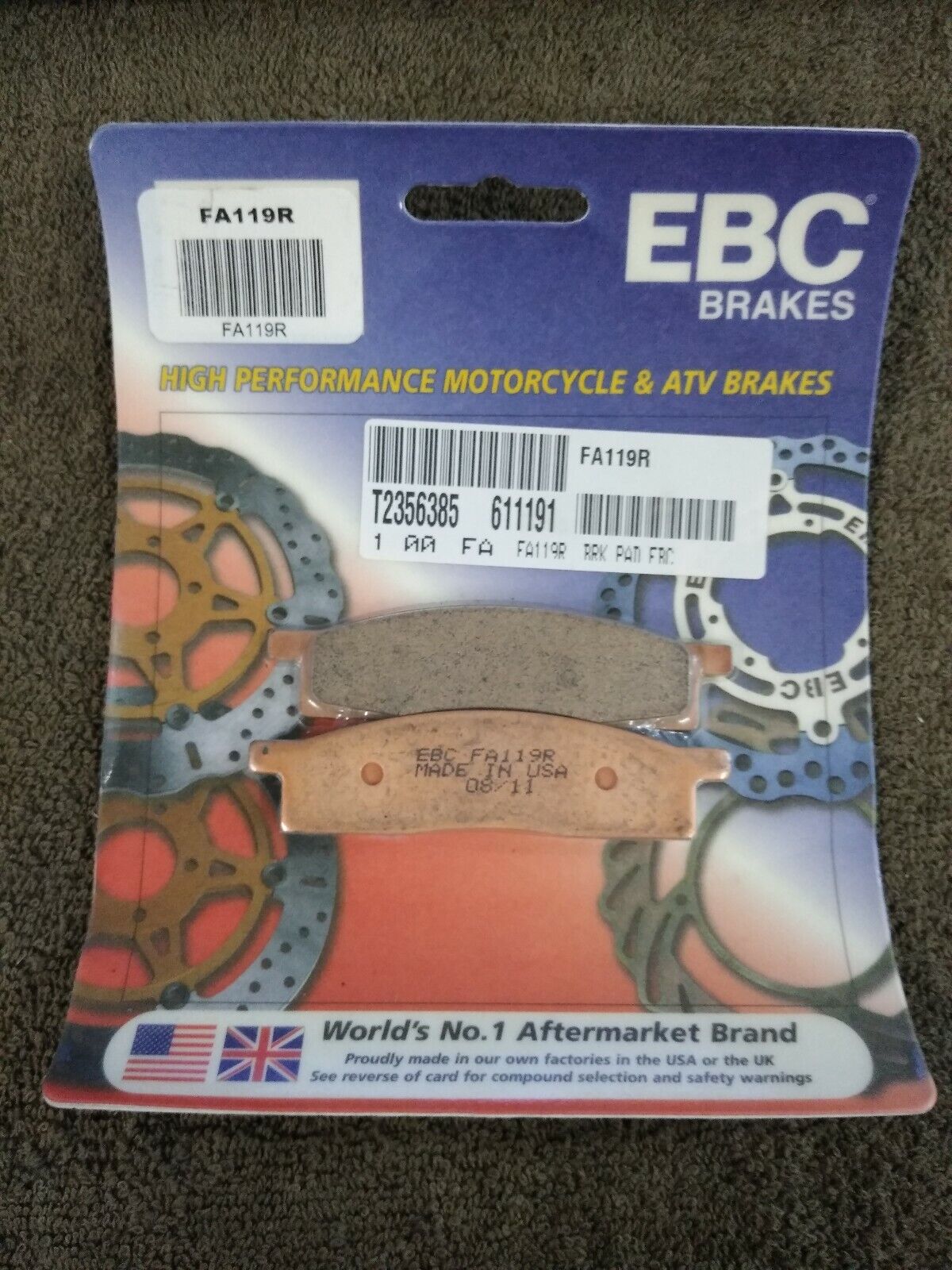 NEW EBC Brakes for Motorcycle / ATV / High Performance / Organic / FA119R