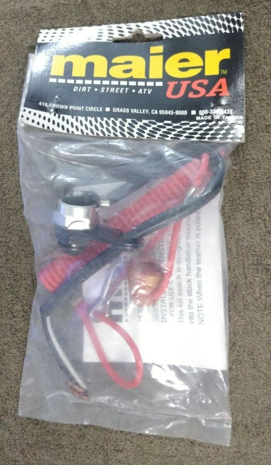 NEW MAIER UNIVERSAL TETHER KILL SWITCH FOR ELECTRIC-START MODELS / 96946