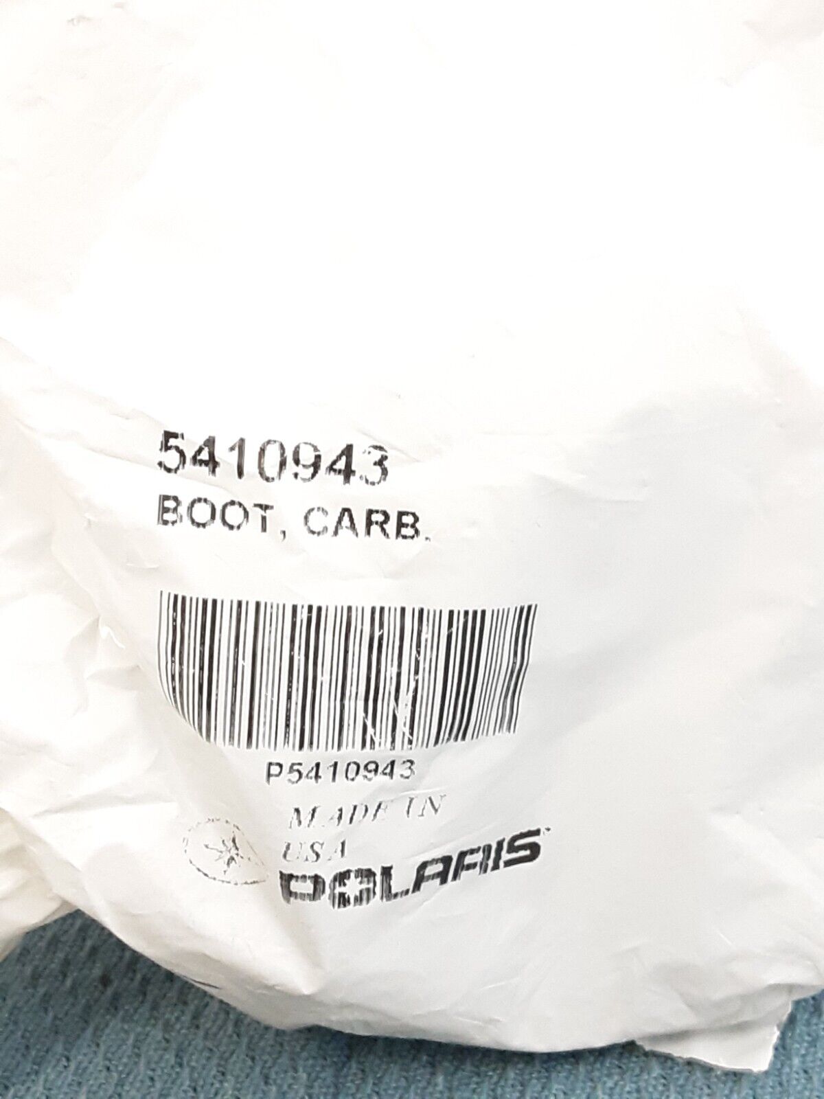 NEW GENUINE POLARIS 5410943 BOOT, CARB. Trail Boss W9075 Sportsman W9380 1990-97