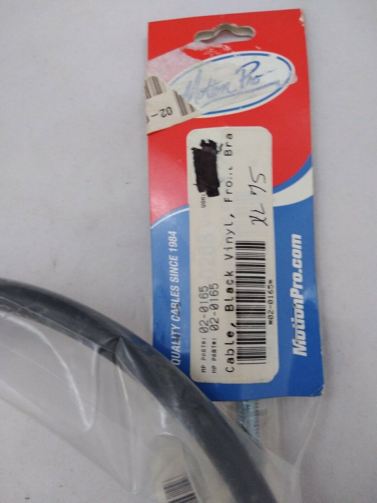 NEW Motion Pro / Black Vinyl Front Brake Cable / 02-0165