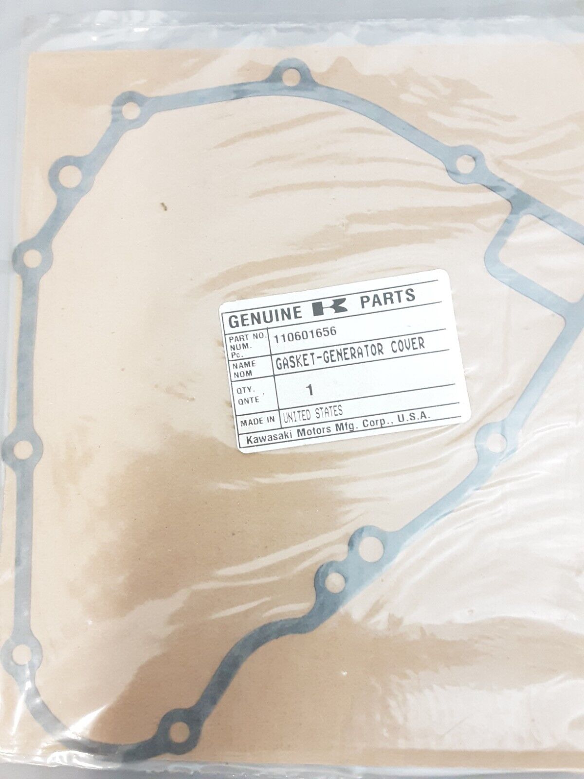NEW GENUINE KAWASAKI 110601656 GASKET,GENERATOR COVER Bayou KLF300 Lakota KEF300
