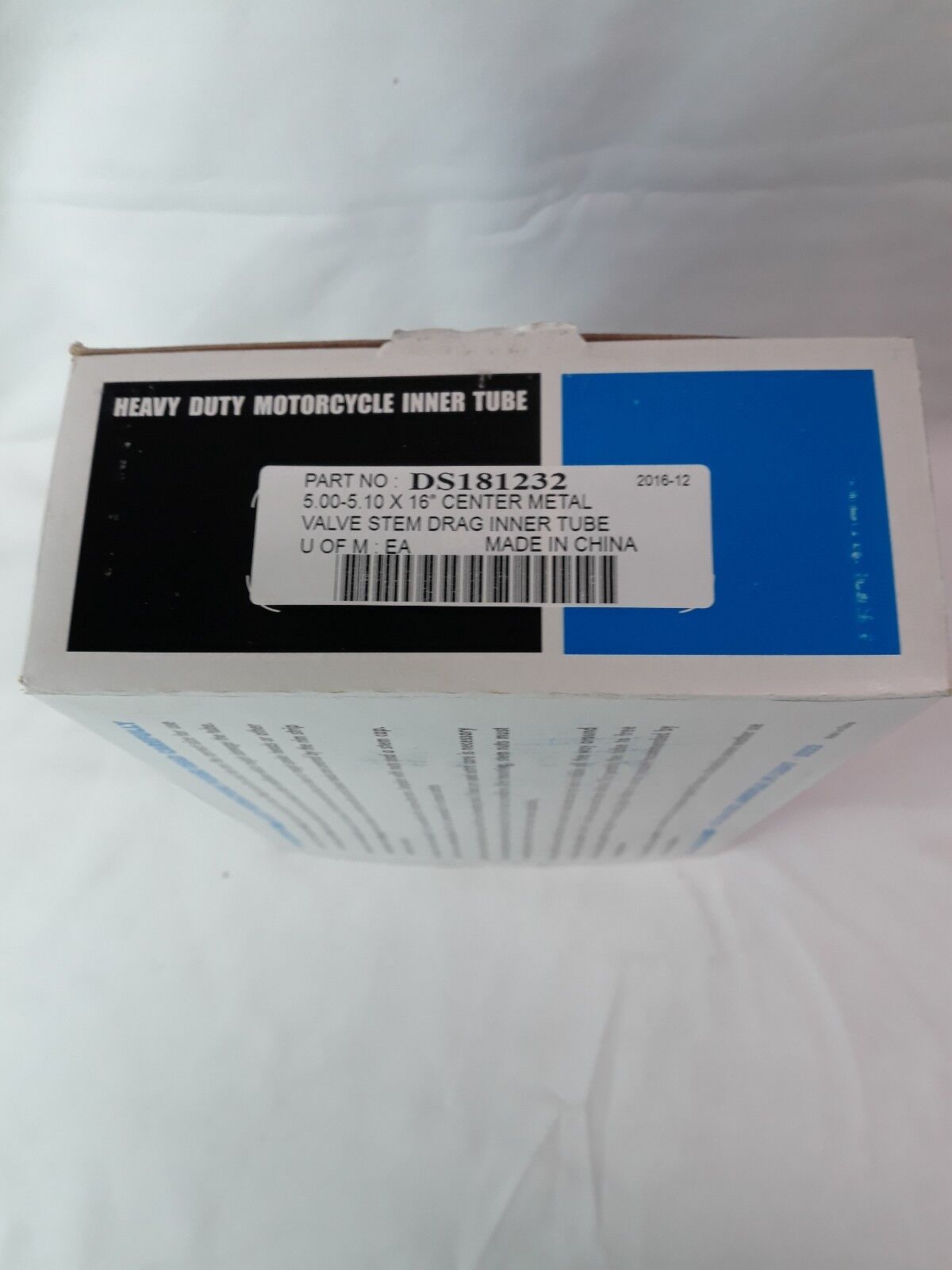 NEW Drag Specialties Heavy Duty Inner Tube DS181232 5.00-5.10x16" Center Metal