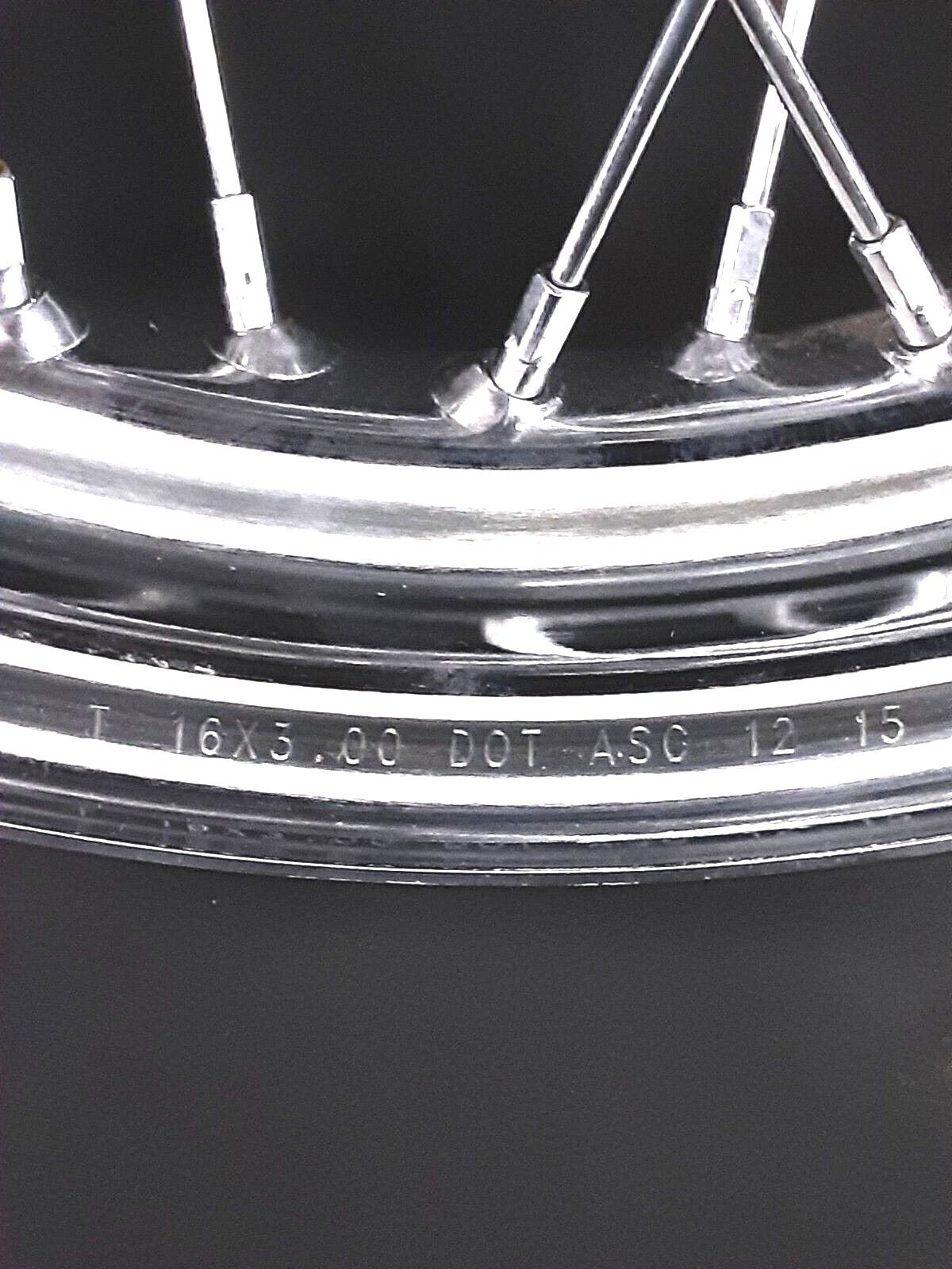 NEW 16 x 3 Chrome Tube 40 Spoke Rear D.S. Wheel Rim Harley Softail Touring Dyna