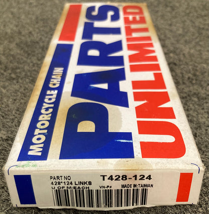 New Genuine Parts Unlimited 428-124L Motorcycle Chain, 124 Links