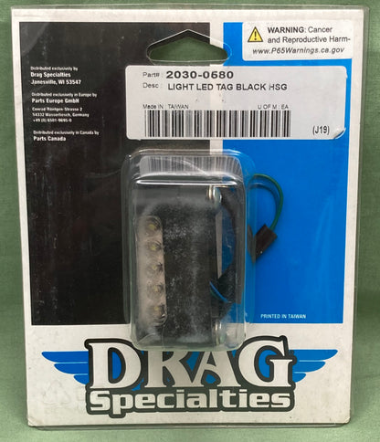 New Genuine Drag Specialties 2030-0580 Universal LED License Plate Light