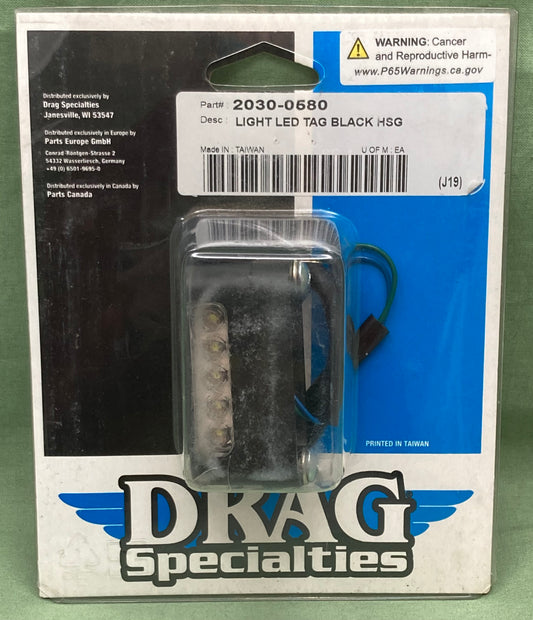 New Genuine Drag Specialties 2030-0580 Universal LED License Plate Light