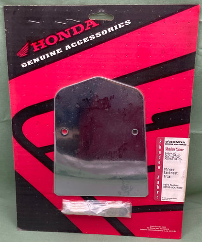 New Genuine Honda 08F85-MCK-100P Chrome Backrest Trim