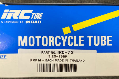 New Genuine IRC IRC-72 MC Tube 3.25-16BP