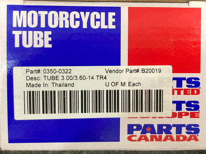 New Genuine IRC 0350-0322 MC Tube 3.00/3.60-14 TR4
