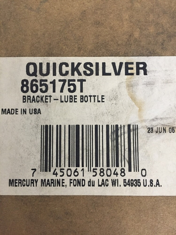 NEW GENUINE MERCURY 865175T QUICKSILVER Lube Bottle Reservoir Bracket
