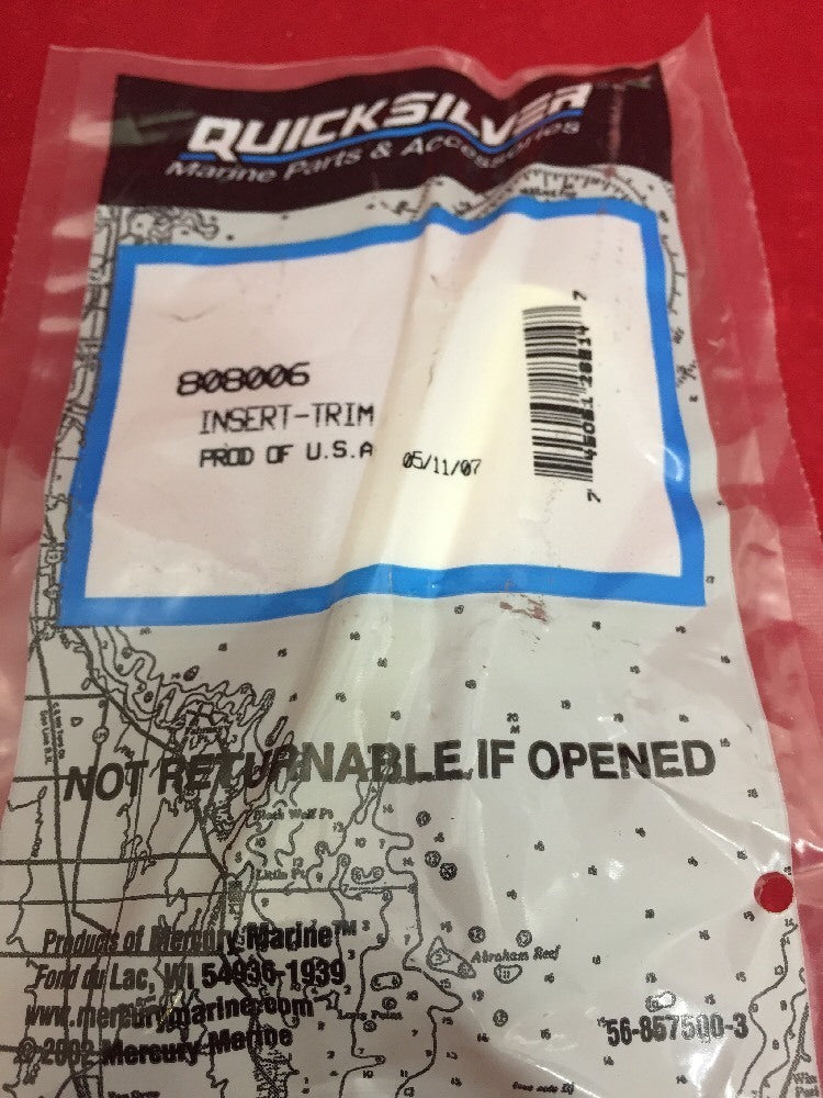 NEW GENUINE 808006 MERCURY QUICKSILVER Trim Insert Spacer Bravo Out Drive