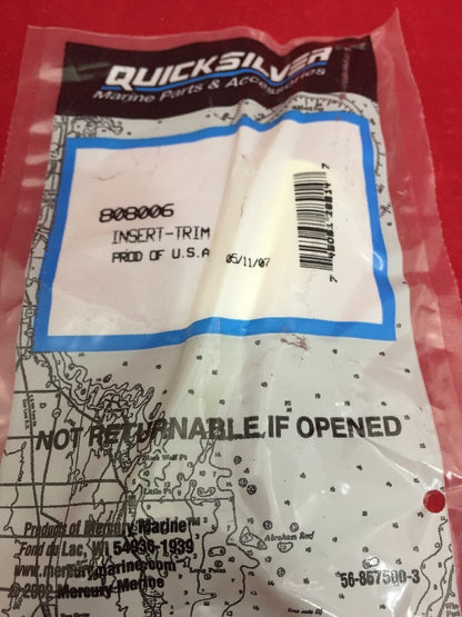 NEW GENUINE 808006 MERCURY QUICKSILVER Trim Insert Spacer Bravo Out Drive