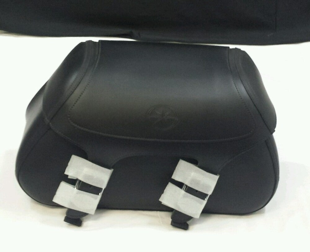 NEW GENUINE YAMAHA STR-GA73-00-00 Black Plain Saddle Bag Set