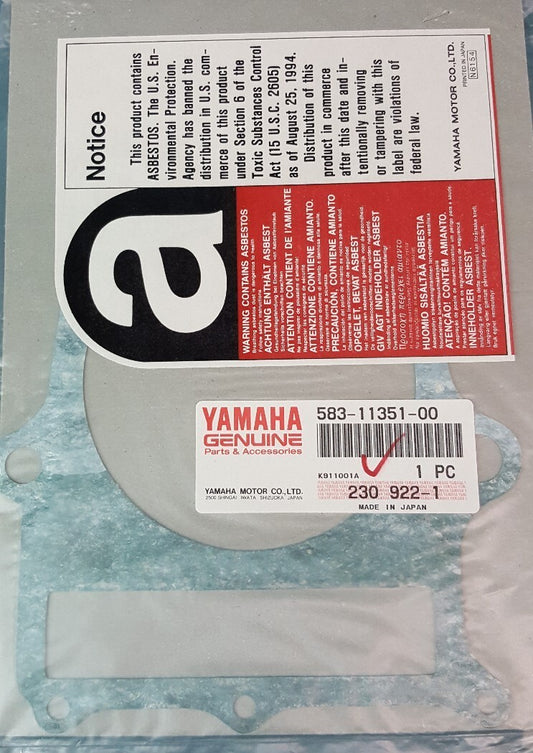 NEW GENUINE YAMAHA 583-11351-00/3HT-11351-00-00 GSKT, CYLN DR TT500 XT500 SR500