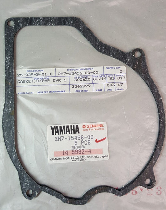 NEW GENUINE YAMAHA 2H7-15456-00/ 2H7-15456-10-00 QTY 2 GASKET,O/PMP CVR1 XJ1100