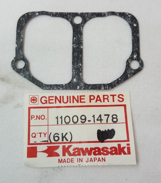 NEW GENUINE KAWASAKI 11009-1478 (QTY 2)GASKET LH RESONATOR KX125 KMX125 1985-01