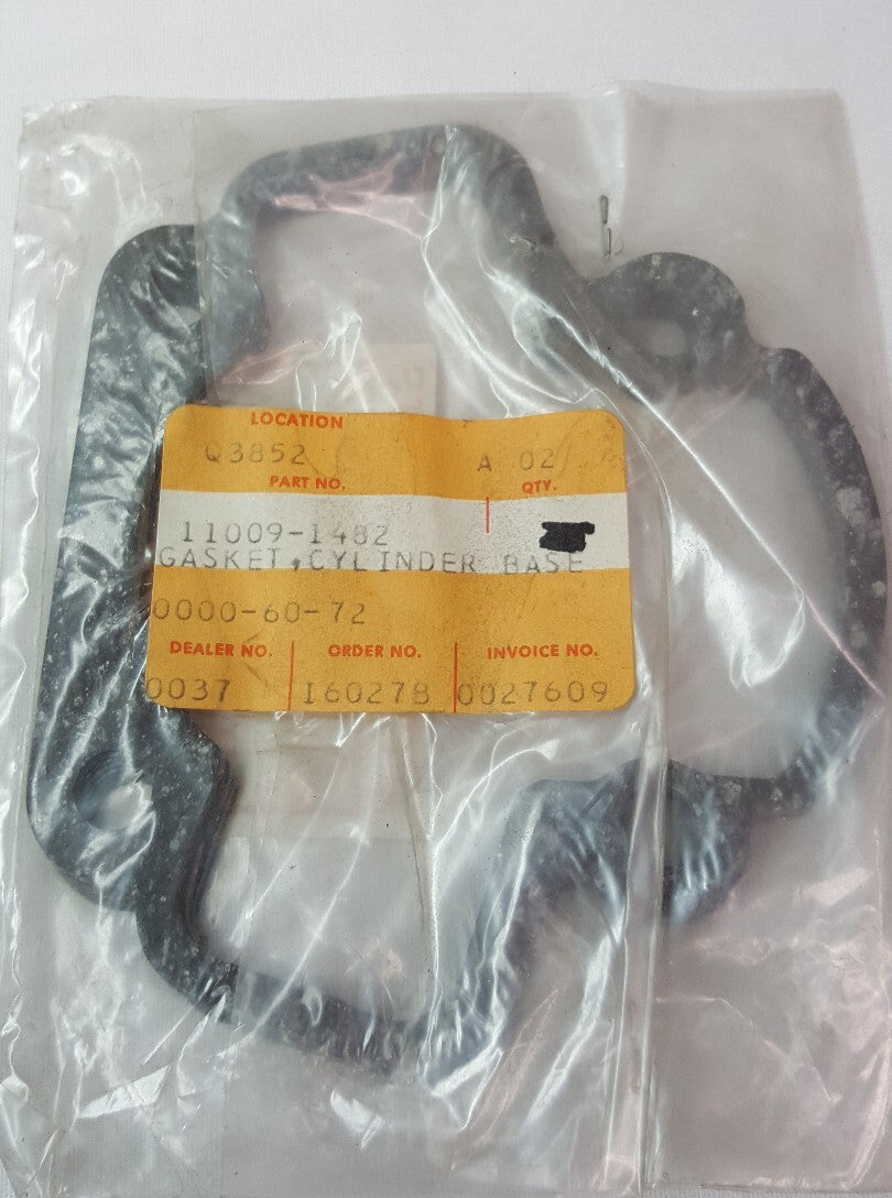 NEW GENUINE KAWASAKI 11009-1482 (QTY 2) GASKET, CYLINDER BASE KX80-E3 1985