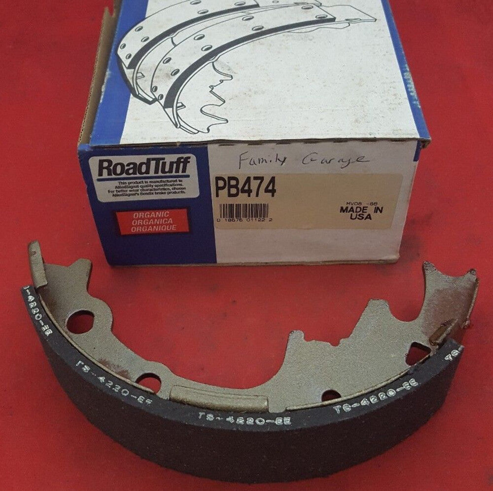 NOS RoadTuff PB474 Relined Brake Shoes