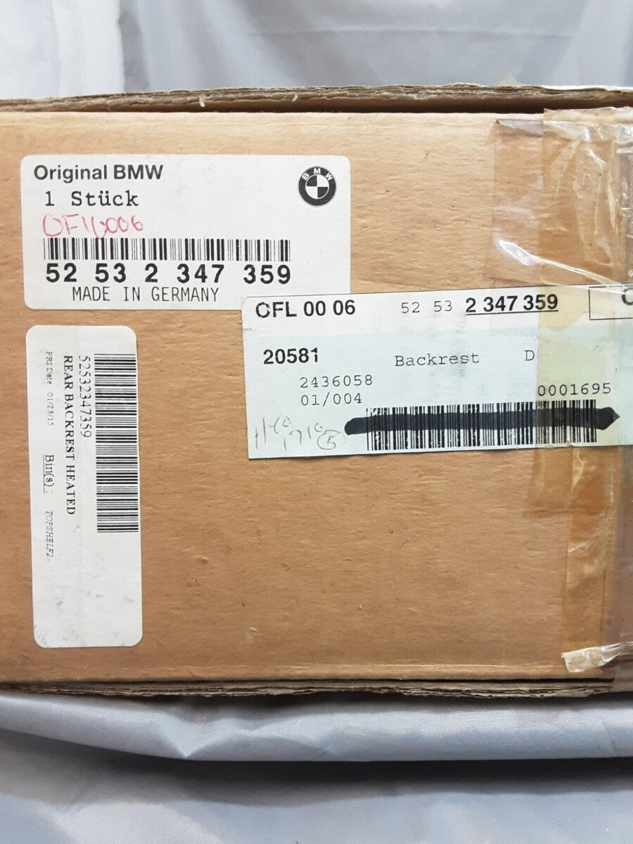 NEW BMW 52532347359 Rear Backrest Heated Gray 1997-2008 K1200LT