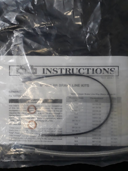 NEW Harley Davidson 38149-10 44" Diamondback Modular Brake Line 35degree Banjo