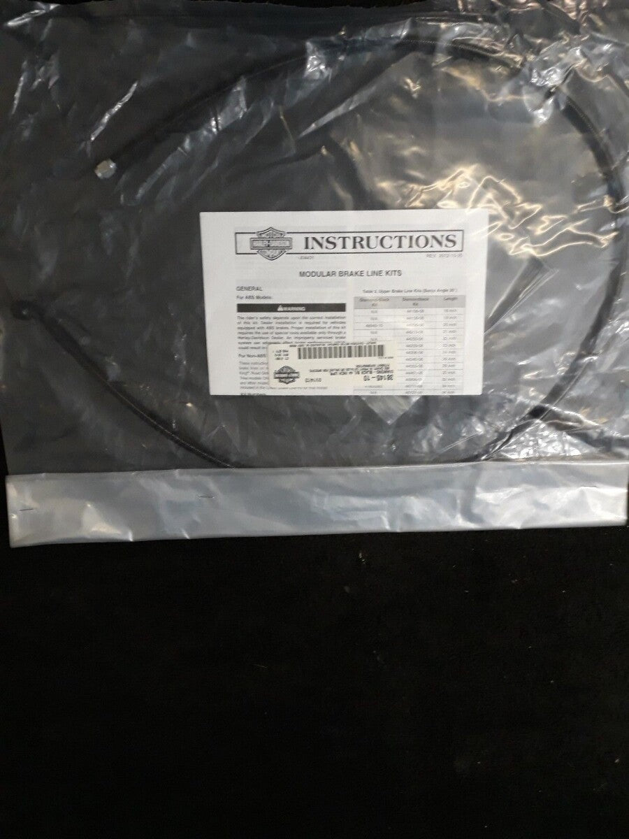 NEW Harley Davidson 38145-10 44" Diamond Upper Modular Brake Line Kit