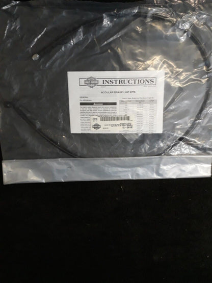 NEW Harley Davidson 38145-10 44" Diamond Upper Modular Brake Line Kit