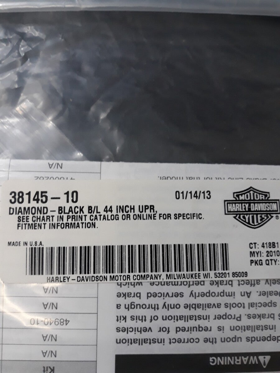 NEW Harley Davidson 38145-10 44" Diamond Upper Modular Brake Line Kit