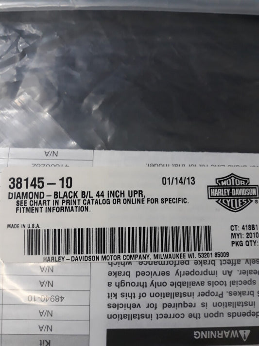 NEW Harley Davidson 38145-10 44" Diamond Upper Modular Brake Line Kit