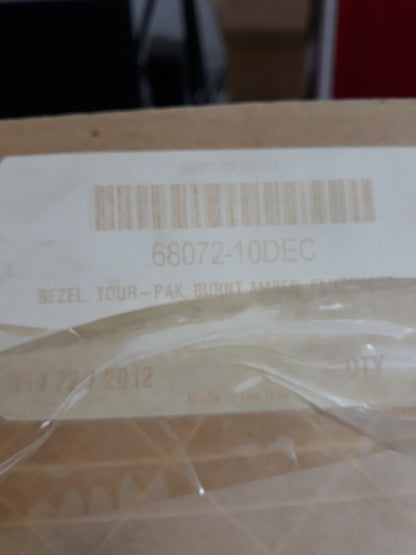NEW Harley Davidson 68072-10DEC Bezel Wrap Around TOUR-PAK Burnt Amber