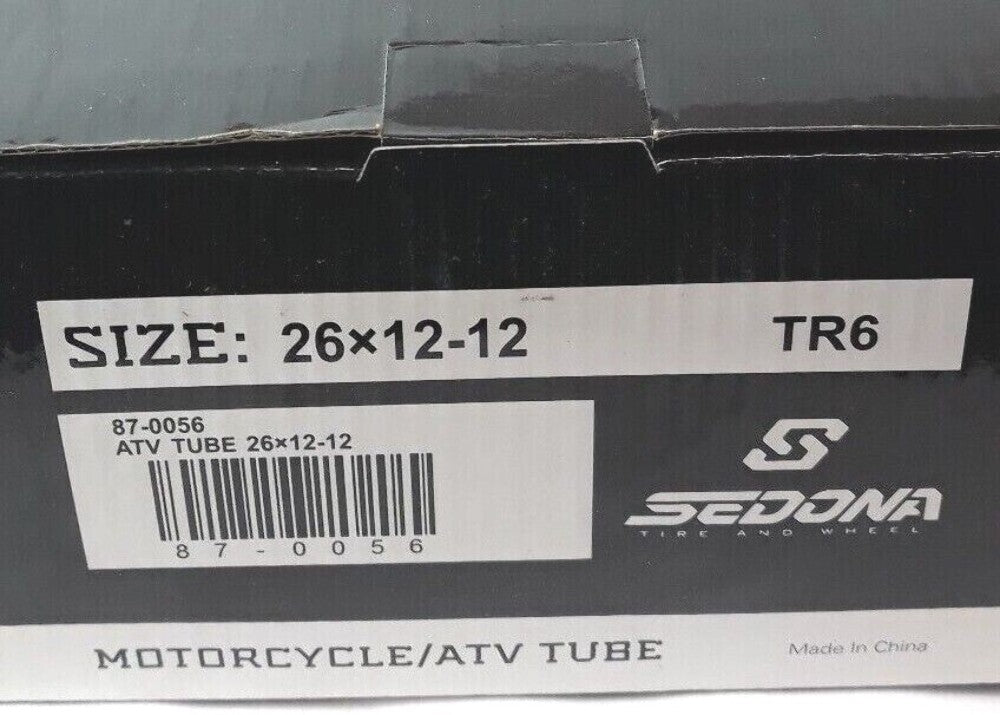 NEW SEDONA 87-0056 Motorcycle/ATV Tube 26x12-12 TR6