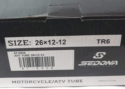 NEW SEDONA 87-0056 Motorcycle/ATV Tube 26x12-12 TR6