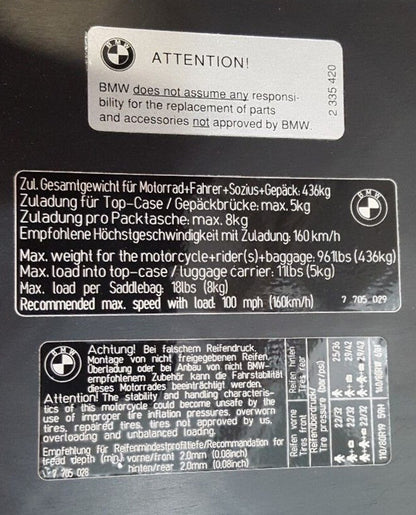 NEW BMW F800GS and F650GS Motorcycle Bench seat 52537695000