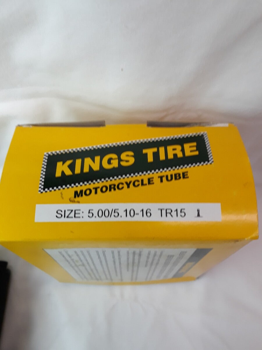 NEW King Tire Motorcycle Tube Size 5.00/5.10-16 TR15 Center Rubber 87-0152