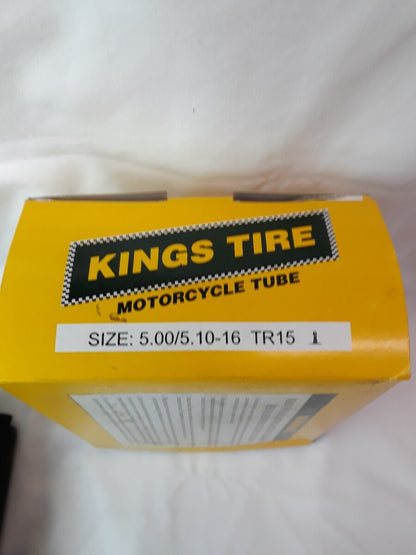 NEW King Tire Motorcycle Tube Size 5.00/5.10-16 TR15 Center Rubber 87-0152